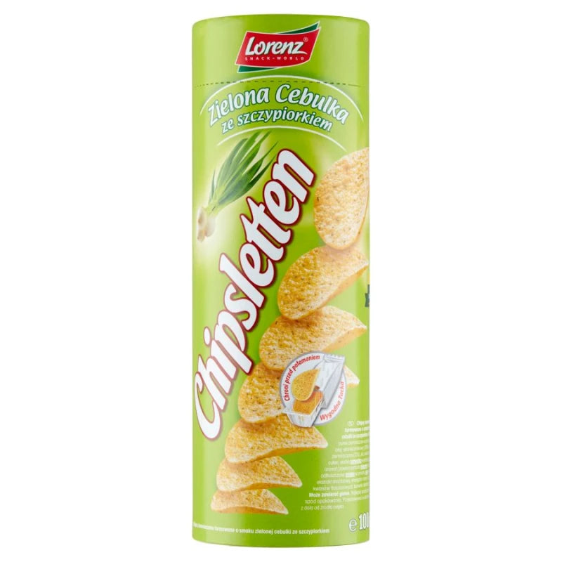 Chipsy Chipsletten Zielona Cebulka ze Szczypiorem 100G