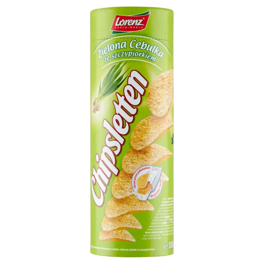 Chipsy Chipsletten Zielona Cebulka ze Szczypiorem 100G