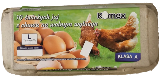 Jaja  rozm. L 10szt. wolny wybieg Kosma